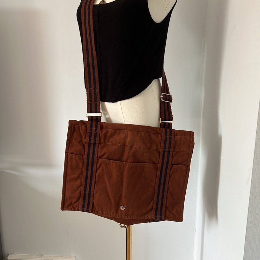 Hermes Canvas Messenger Bag